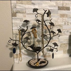 Metal jewelry tree display holder